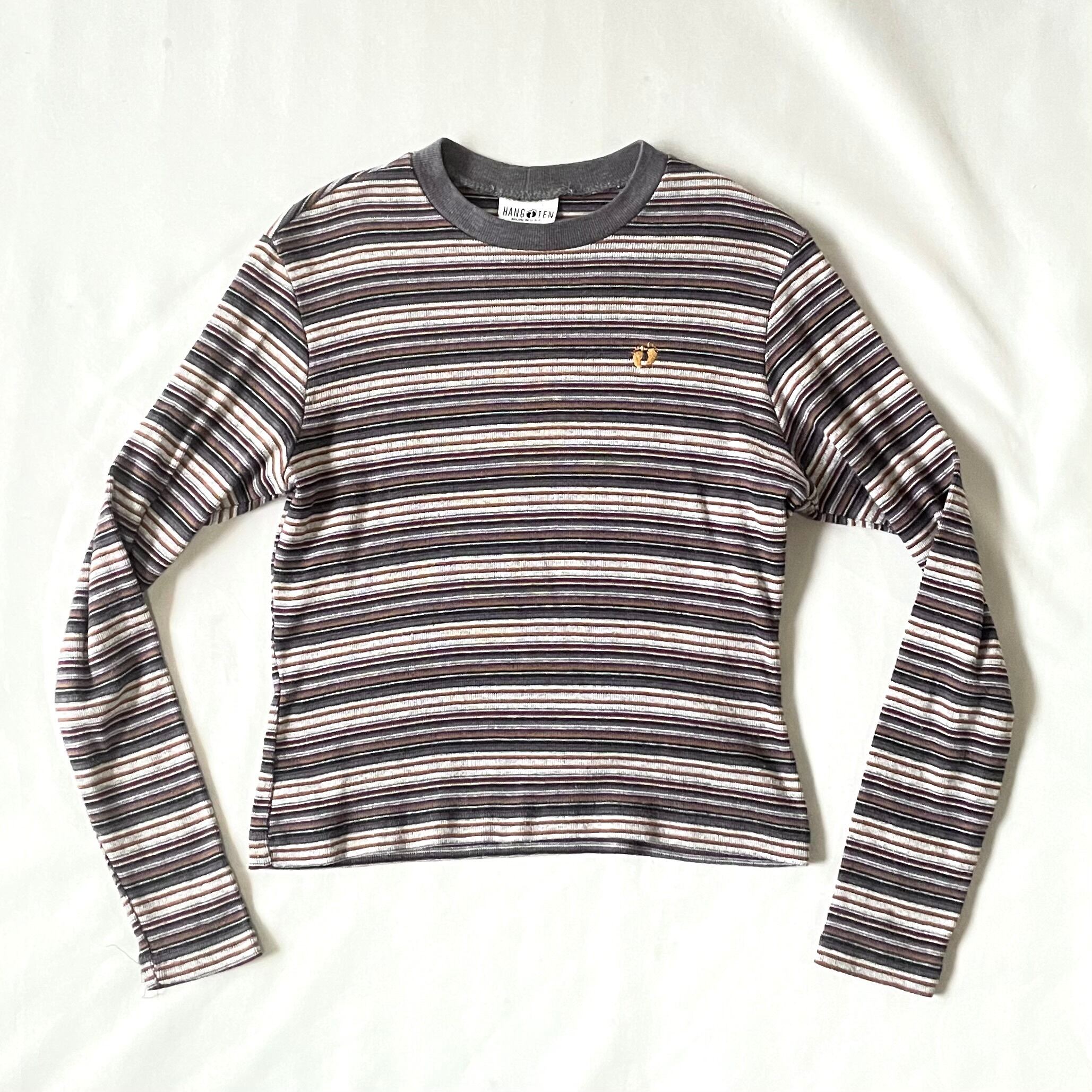 Madein USA HANGTEN multi border T-shirt アメリカ製 ボーダー