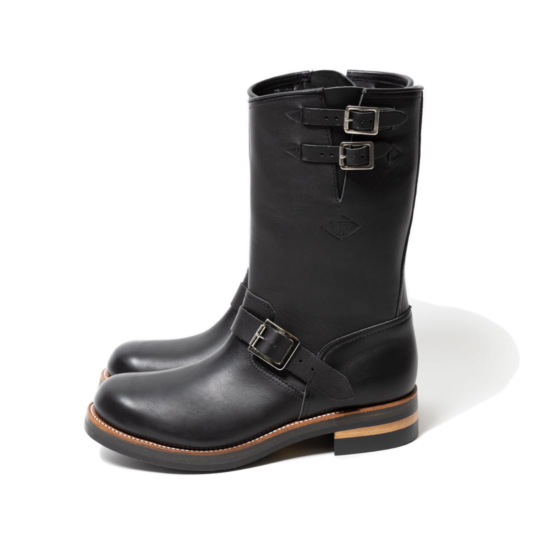 EDO　エンジニアブーツ 　ルードギャラリー RUDE GALLERY BLACK REBEL : LEATHER ENGINEER BOOTS | Gusset