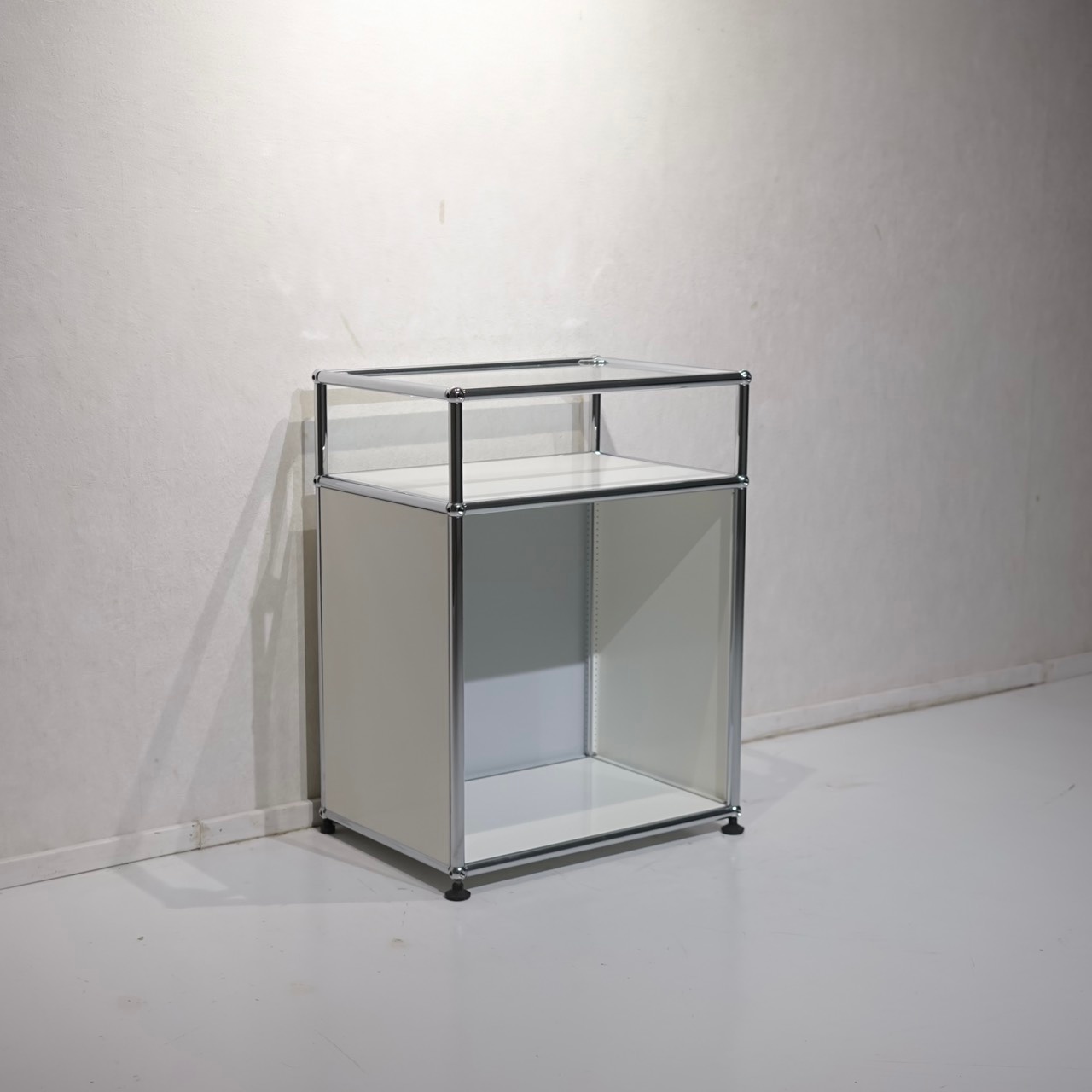 USM Haller ハラー キャビネット サイドボード 1列2段 ユニットラック シェルフ 棚 収納 ホワイト 白 モダン ミニマル ホテルライク