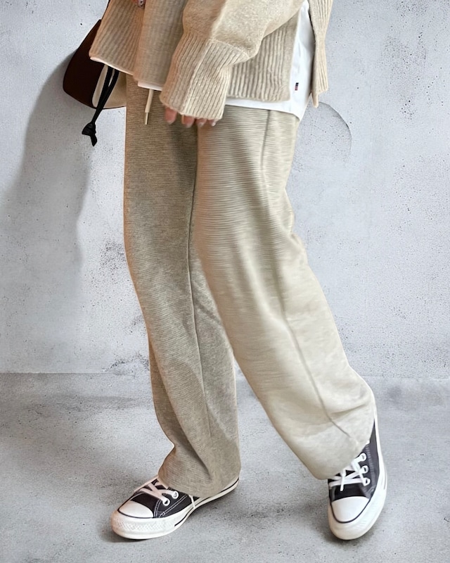 calm relax knit easy pants <sand beige>