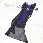 社交ダンス 衣装 ラテン ドレス ワンピース 黒 青 フリンジ レース デモ 競技 ダンス パーティ FLashdance ブラック系 パープル系 ブルー系 おしゃれ 豪華 競技用 衣装 フリンジドレス レースドレス ダンスウェア パーティードレス イベント用 ステージ衣装 ビーズ刺繍 ストレッチ性 ブラック フォーマル コスチューム 個性的