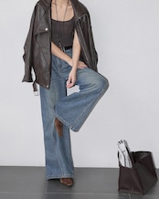 High waist wide leg Jeans T20114