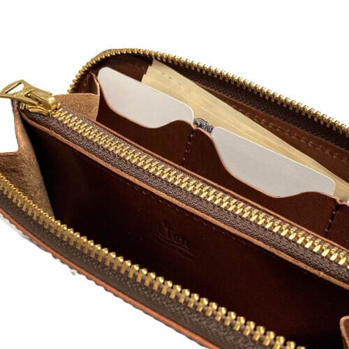 新喜皮革】コードバン×ジーンズ、ラウンドウォレット 長財布〈日本製