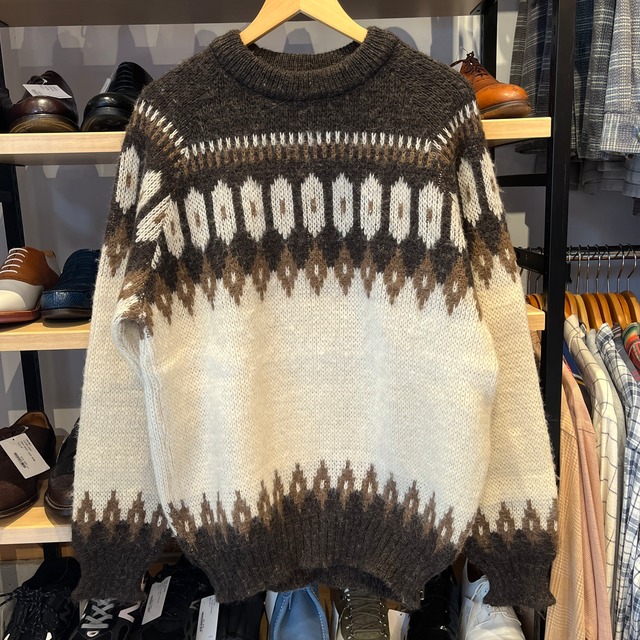 BROWN BISON NORDIC WOOL SWEATER BROWN XL