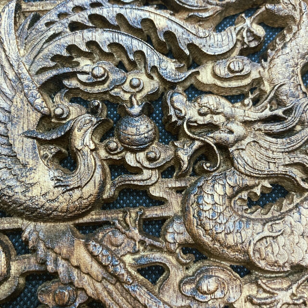 龍鳳呈祥 小型アンティーク調(鳳凰・龍・竜・雲) | 月下蓮華彫刻堂 龍鳳呈祥 小型アンティーク調(鳳凰・龍・竜・雲) | 月下蓮華彫刻堂