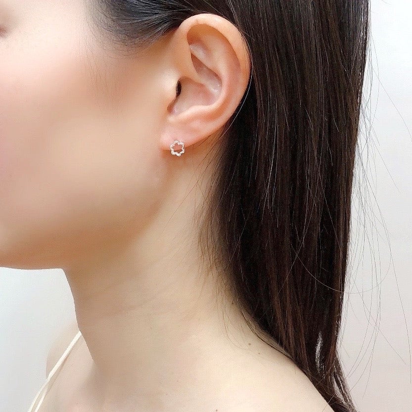 KAORU ミモザ ピアス L／シルバー KAORU by atelier kaoru Kyoto【カオル】ミモザ ピアス