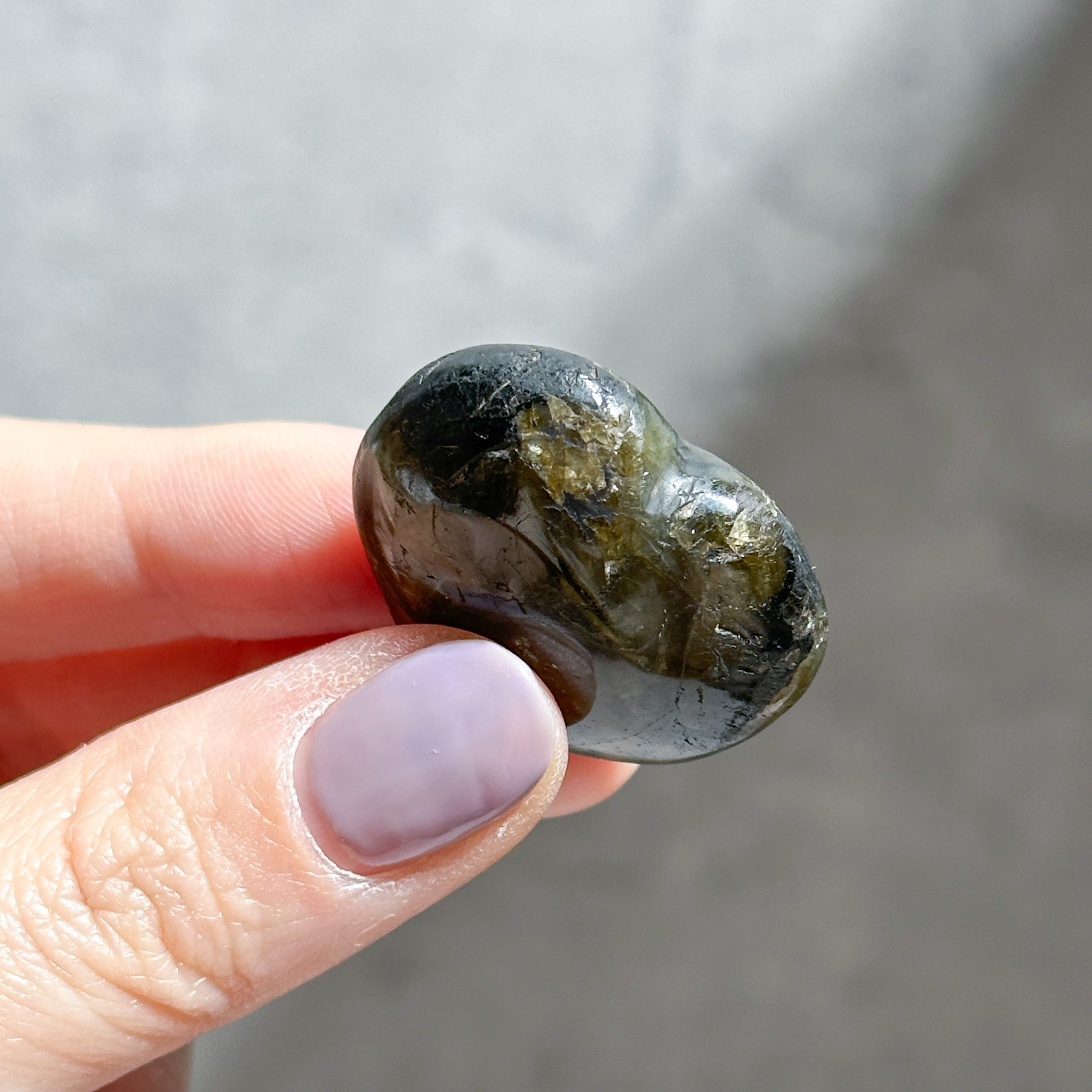 ラブラドライト ハート32◇ Labradorite ◇天然石・鉱物