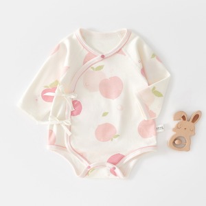 【BABY】柔らかフルーツロンパース