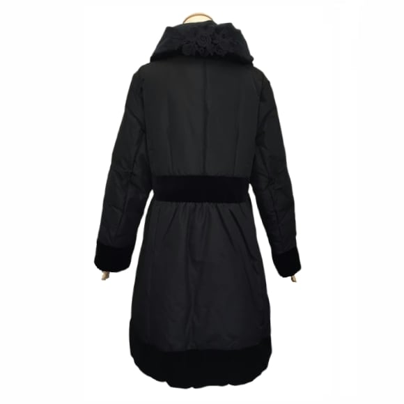 スーパービューティー ダウンコート レース使い ベロア切替 2528009