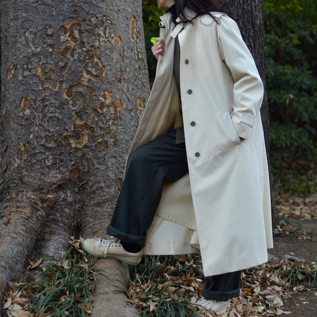 【MADE IN FRANCE】CLAUDE HARVEY PARIS ステンカラーコート "IMPERMEABLE BLANC CREME"