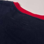 80s STUDIO 0001 BY FERRE ジャンフランコフェレ 国旗デザイン 半袖 リンガーTシャツ/ネイビー系 メンズ ビンテージ