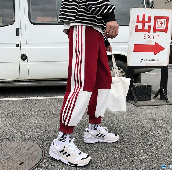 全3色 スウェット ジャージ 部屋着 ウエストゴム サイドライン