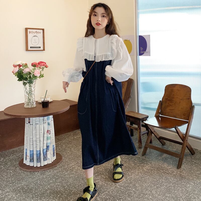 スタイルスタンダードスカート スプリングオータムルーズロング レトロ 春物 秋物 スーパーモール18086052416