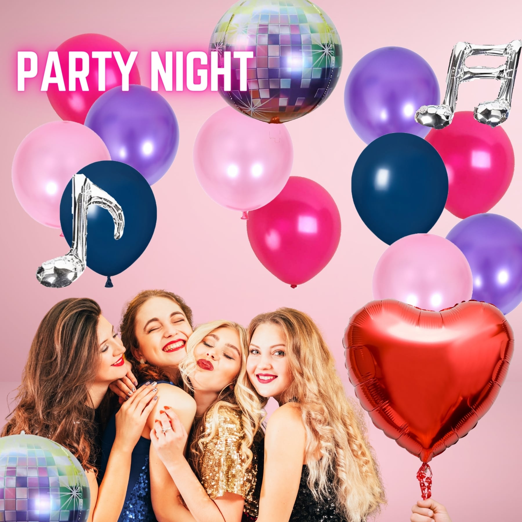 Party Balloon set バルーン ゴム風船 飾り付け 27個入 12インチ 音符