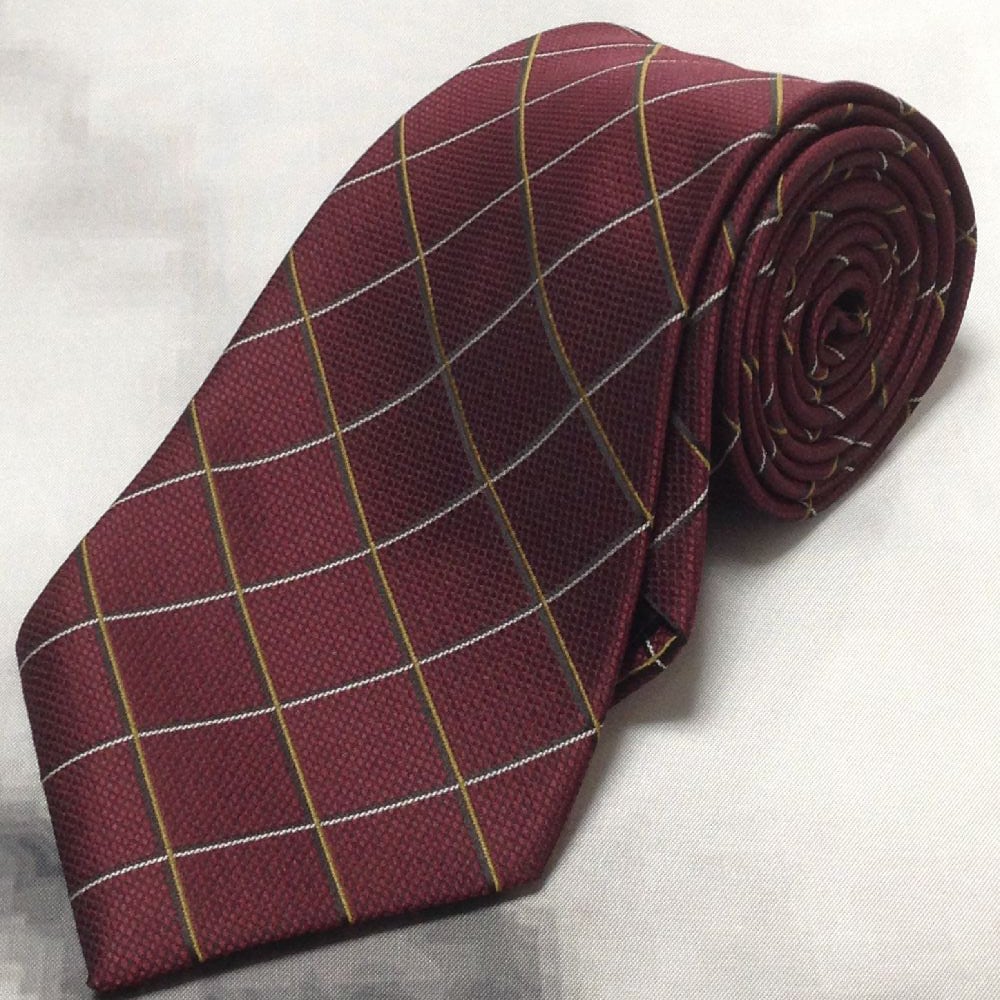 美品 バーバリーロンドン ネクタイ ギンガムチェック シルク シルバー