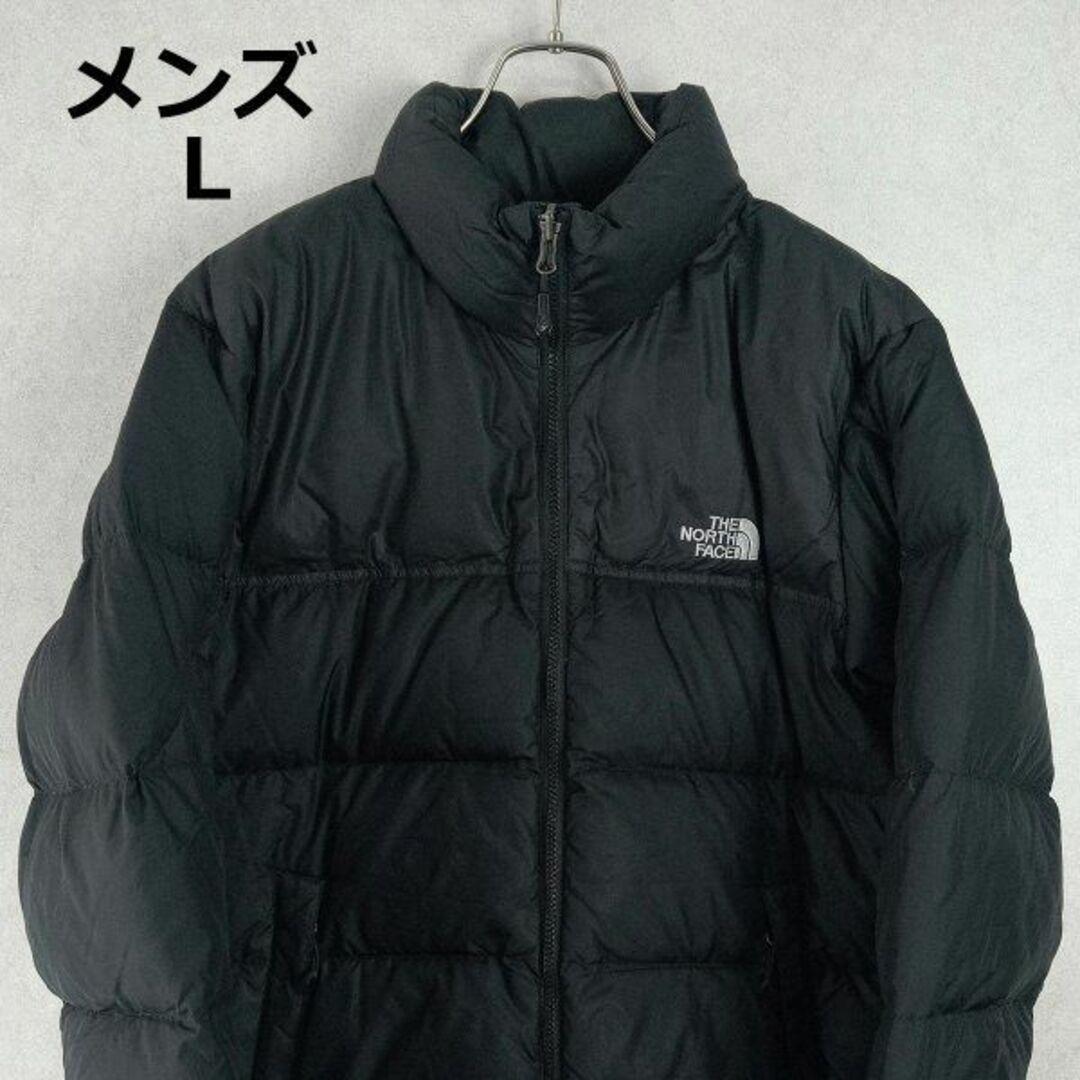 《希少》ザノースフェイス☆ダウンジャケット XL 刺繍ロゴ ブラック D301