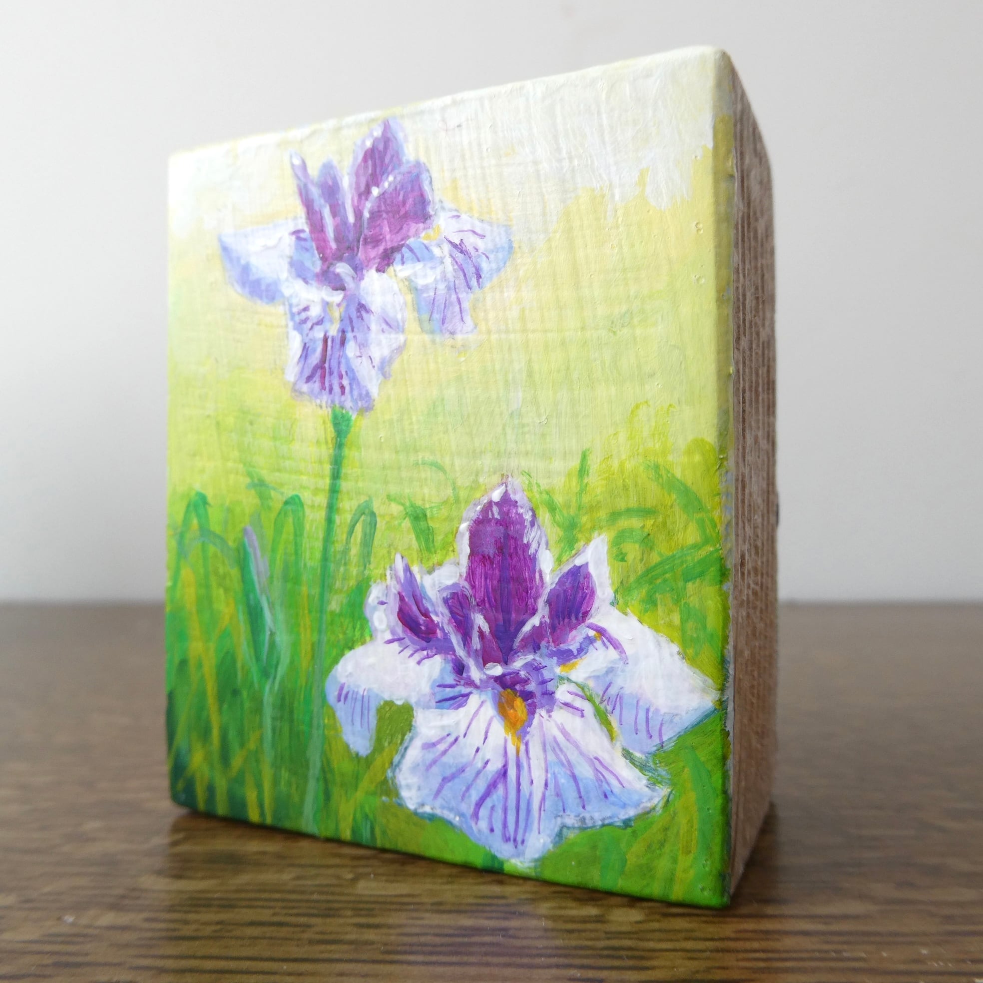 花だより アヤメ）積める絵画 花つみき （iris）Painting Objects