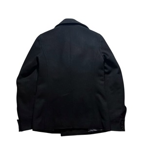 2011aw DSQUARED2 black melton wool pea coat