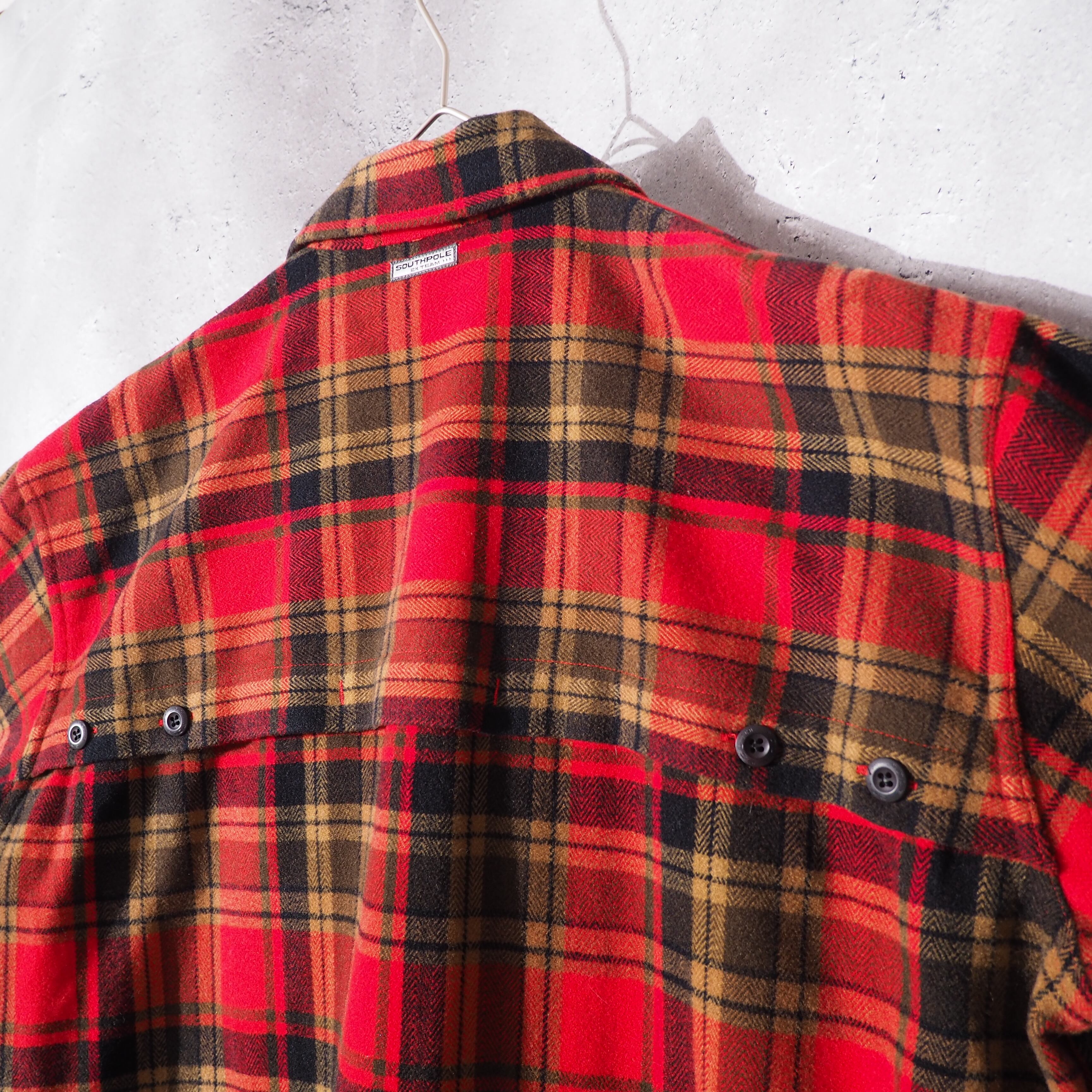 2000s " SOUTHPOLE " Flannel check Full zip shirt jacket