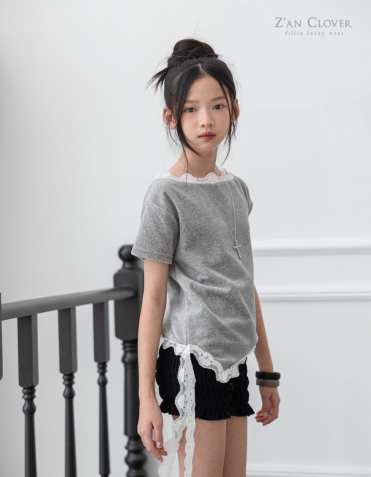 ZAN CLOVER［取寄］lace velour tee 26winter