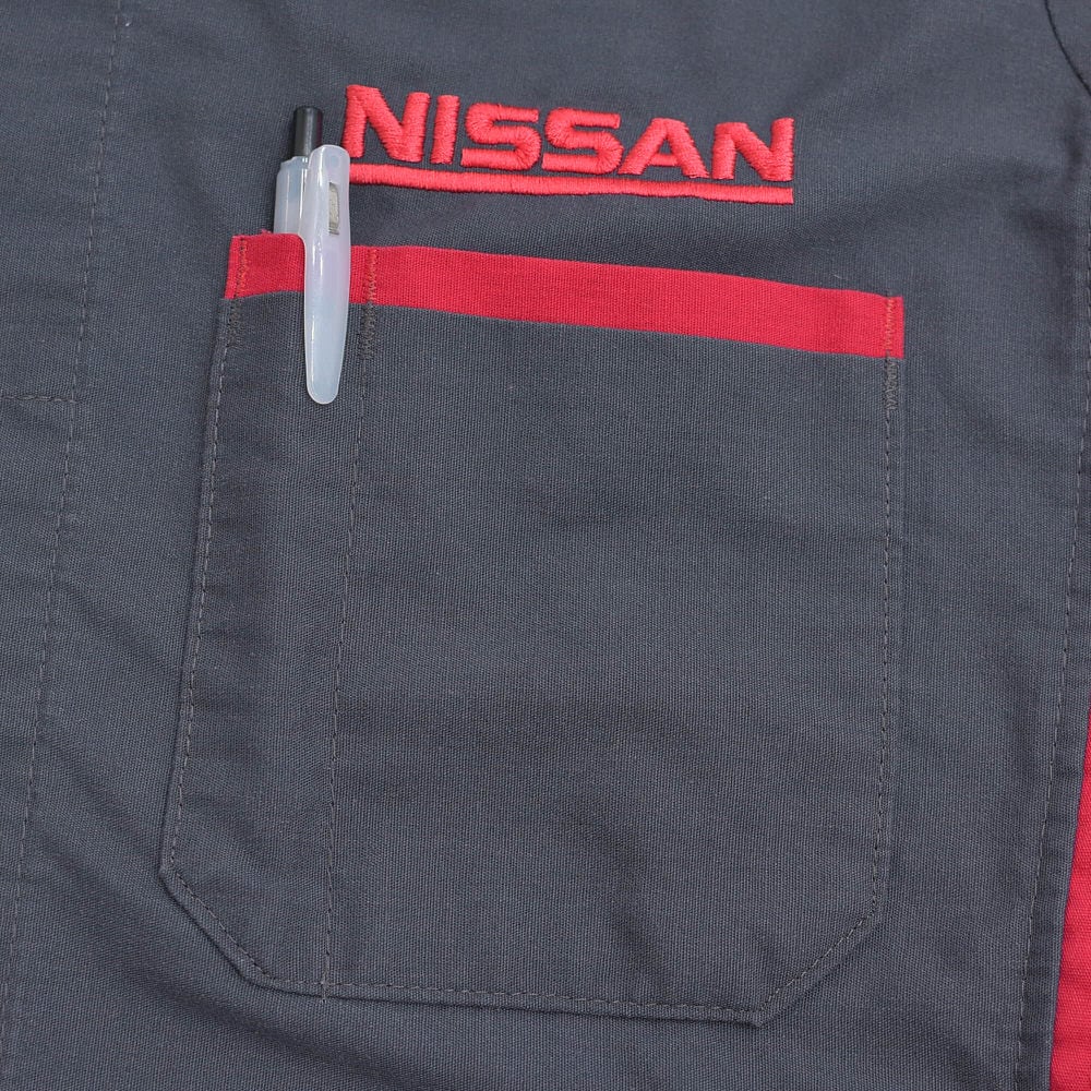 00s RED KAP レッドキャップ NISSAN ワークシャツ ワッペン 刺繍入り