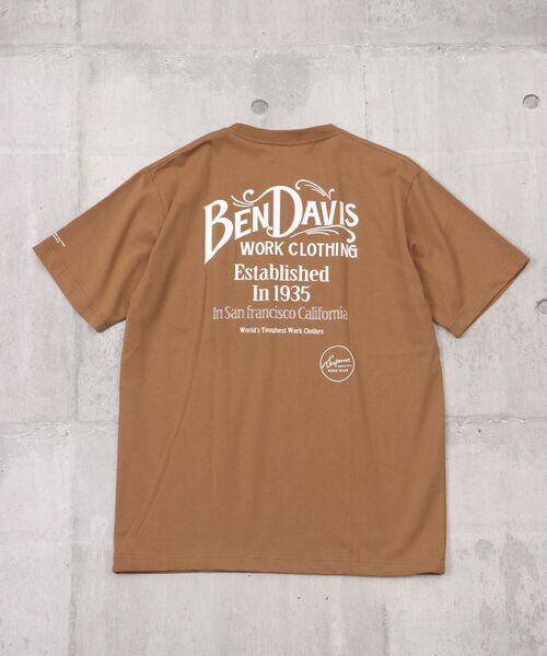 BEN DAVIS (ベンデイビス) ルード 刺繍 Tシャツ (39)ダークキャメル C-2580015