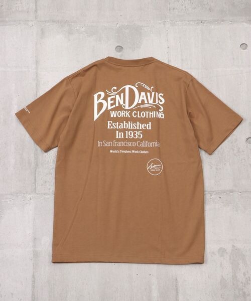 BEN DAVIS (ベンデイビス) ルード 刺繍 Tシャツ (39)ダークキャメル C-2580015