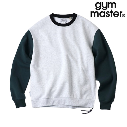 gym master ジムマスター 12oz ヘビー裏起毛 スウェット クルーネック サイドジップ ワイドシルエット メンズ G833740 アッシュクレイジー