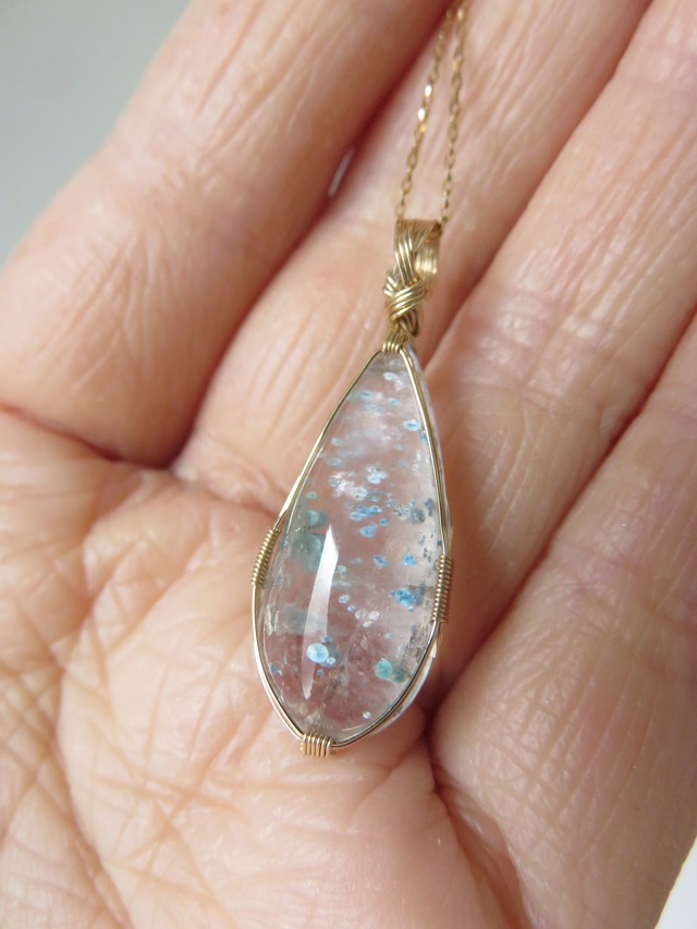 ハイクオリティ大粒12.9ct】ギラライトインクォーツ女神巻き 