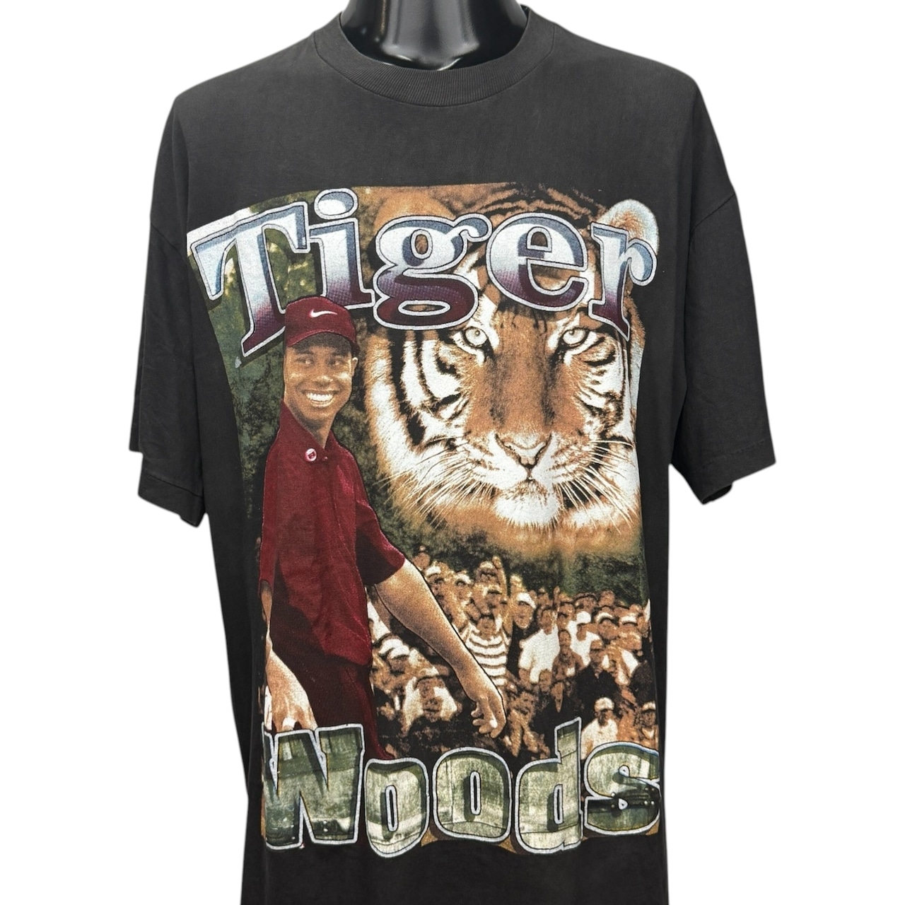 【TIGER WOODS】タイガー タイガー・ウッズ “MASTERS CHAMPION” 90’s Vintage Rap Tシャツ