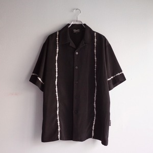 “有刺鉄線” Embroidery Design Open Collar shirt s/s