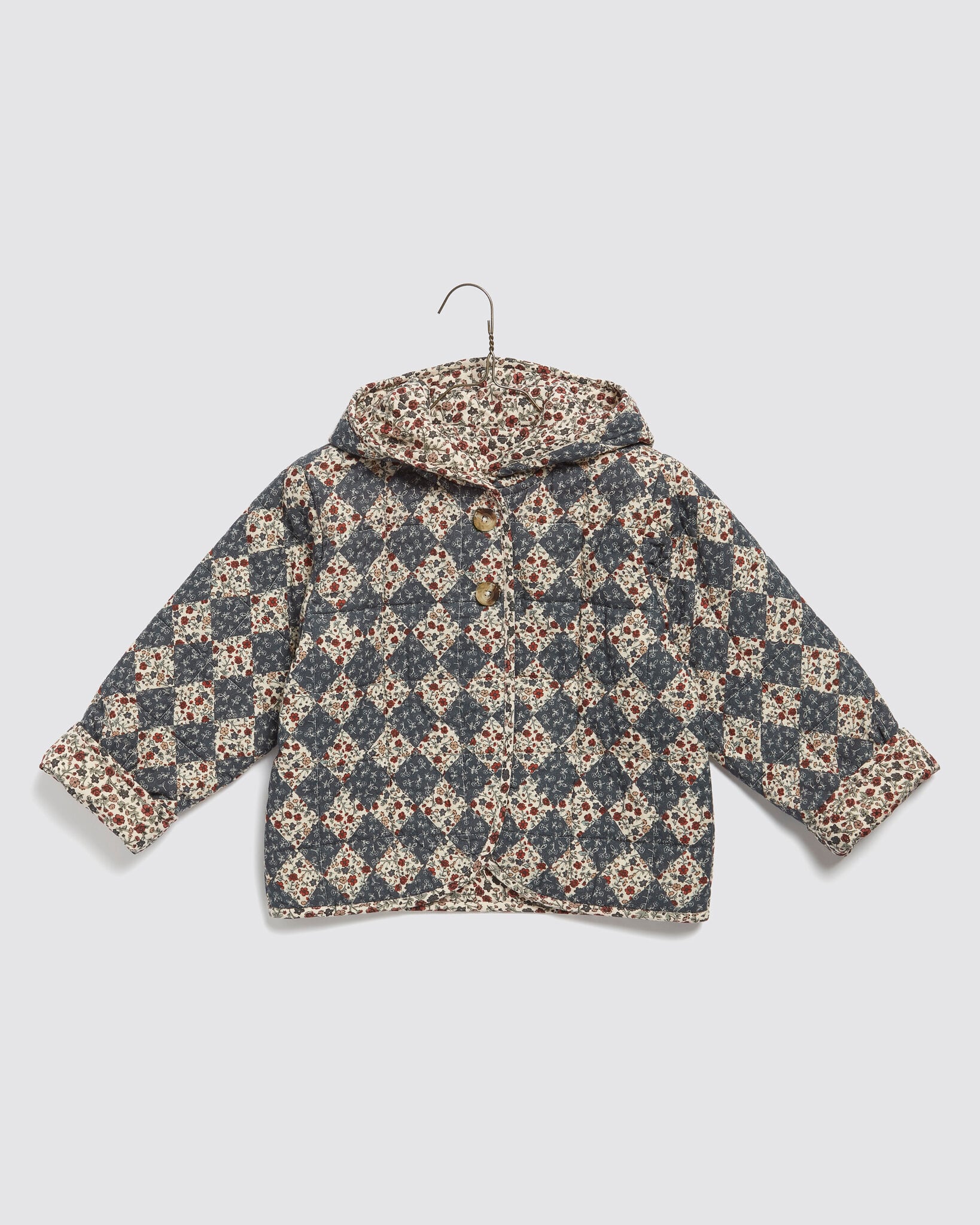 送料無料 Little cotton clothes/Jojo Reversible Jacket - Harlequin