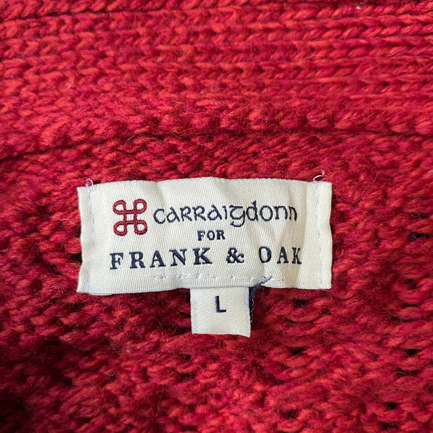 アイルランド製 FRANK＆OAK フィッシャーマン ウールニット
