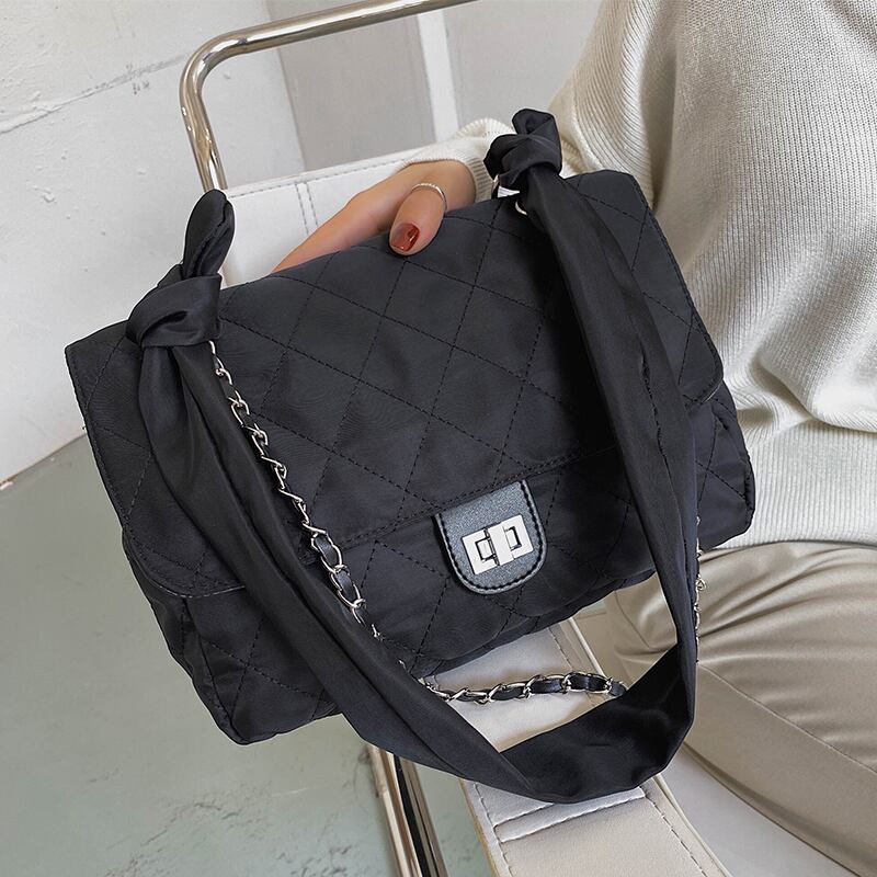 オールマッチチェーンラージバッグメス2020新しい流行のファッション菱形刺繍スレッドショルダーバッグシンプルな大容量トートバッグ Tiancai_Wing_Bag7508855644