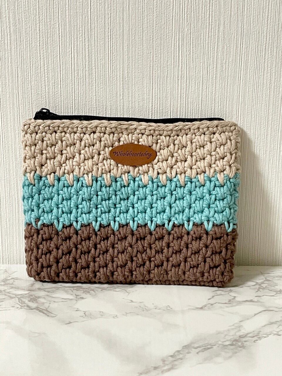 ❃ご依頼品❃大きめがま口ポーチ | Pocket Crochet ❃ポケット