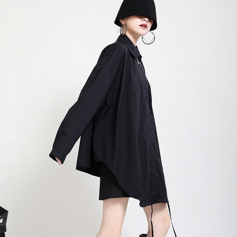 大人ゴシック シャツ モード系 大人きれいめ オフィスカジュアル