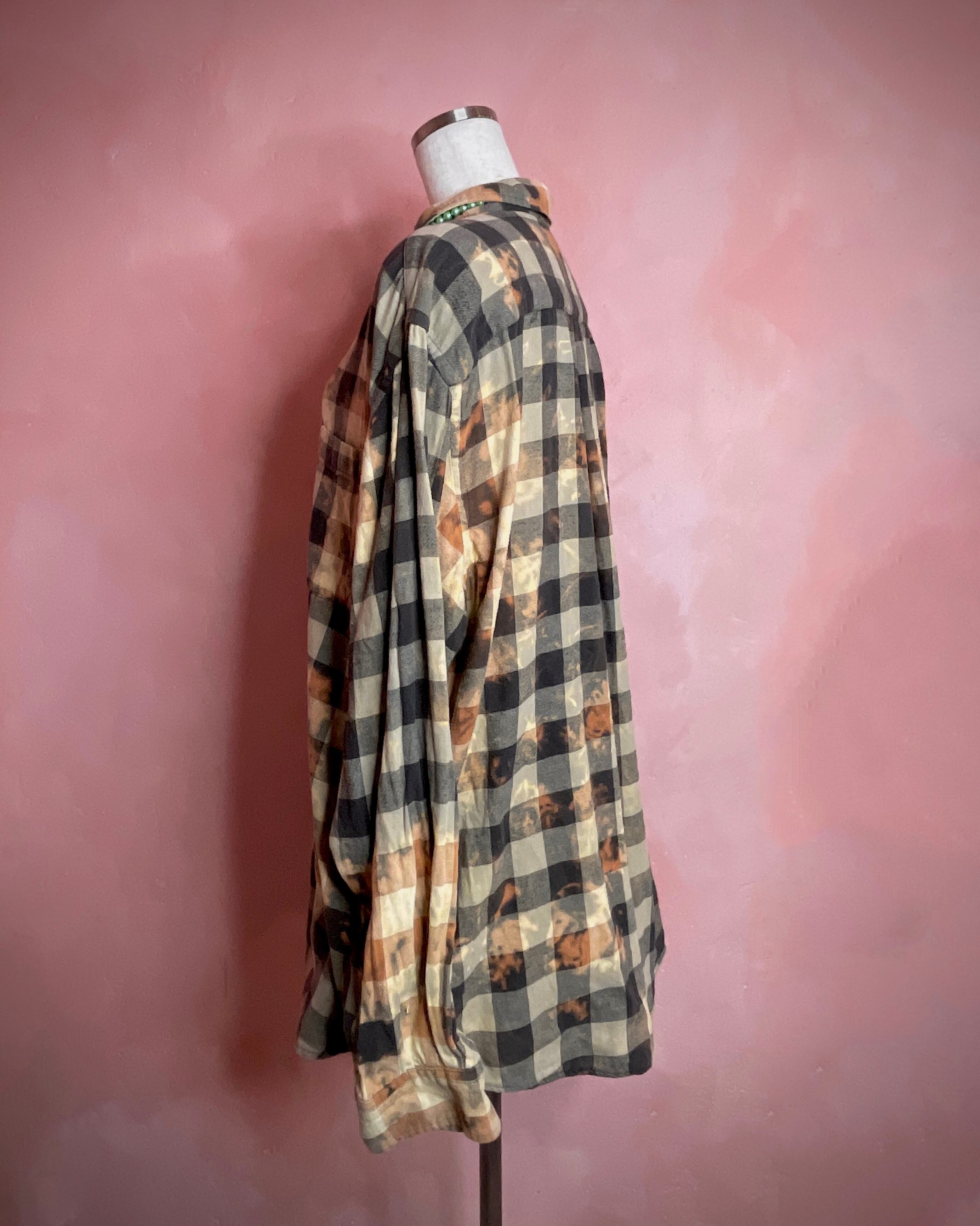 used bleach flannel shirt