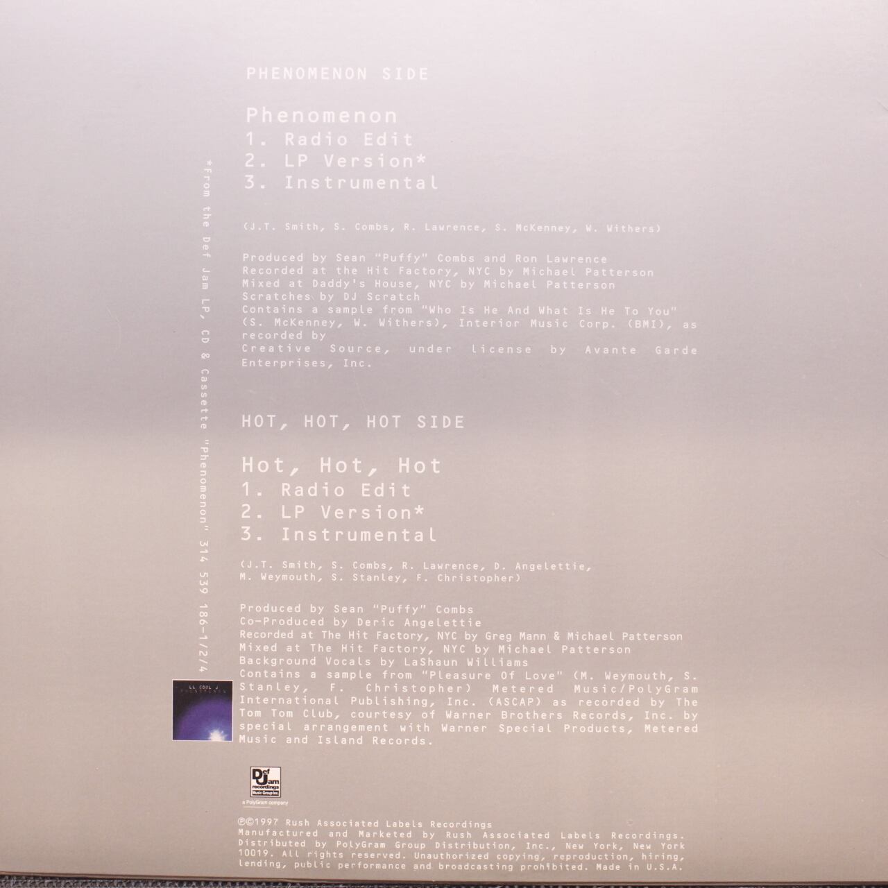 LL Cool J / Phenomenon [314 568 081-1] - 画像2