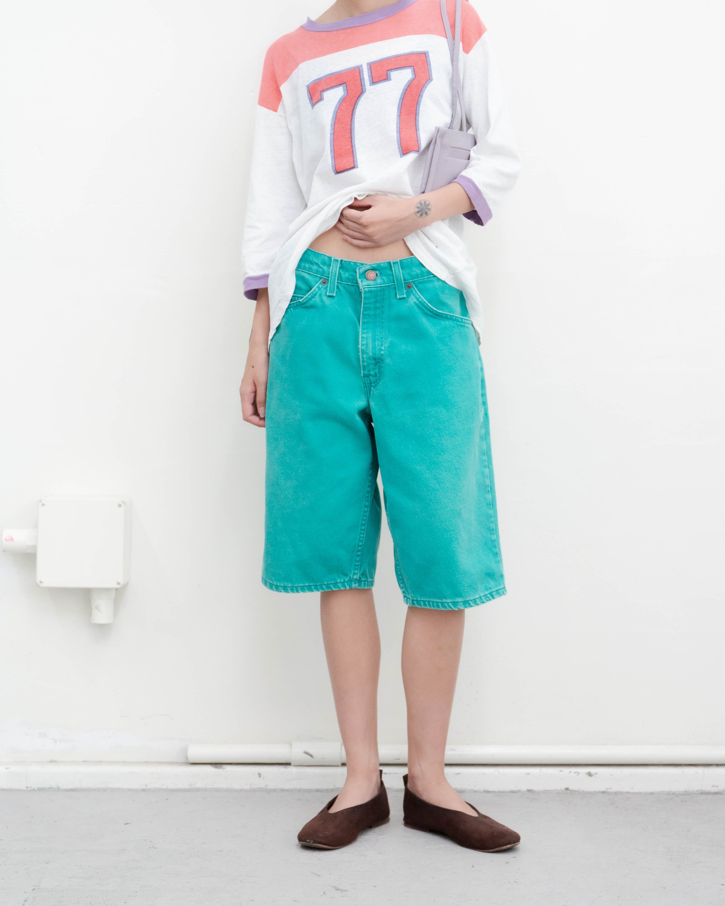 90s USA製 Levi's 560 Remake Baggy Shorts 1990s Levi's 560 - color denim baggy shorts | LUIK FINN
