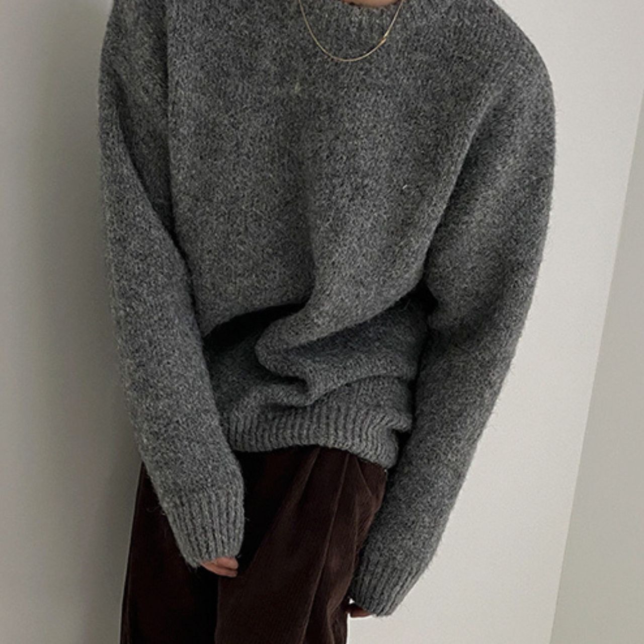 マーブルグレーニット　MT0080328