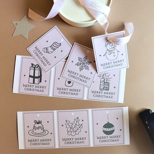 ダウンロードDIY 可愛いクリスマスギフトタグ ver.1 PDF版