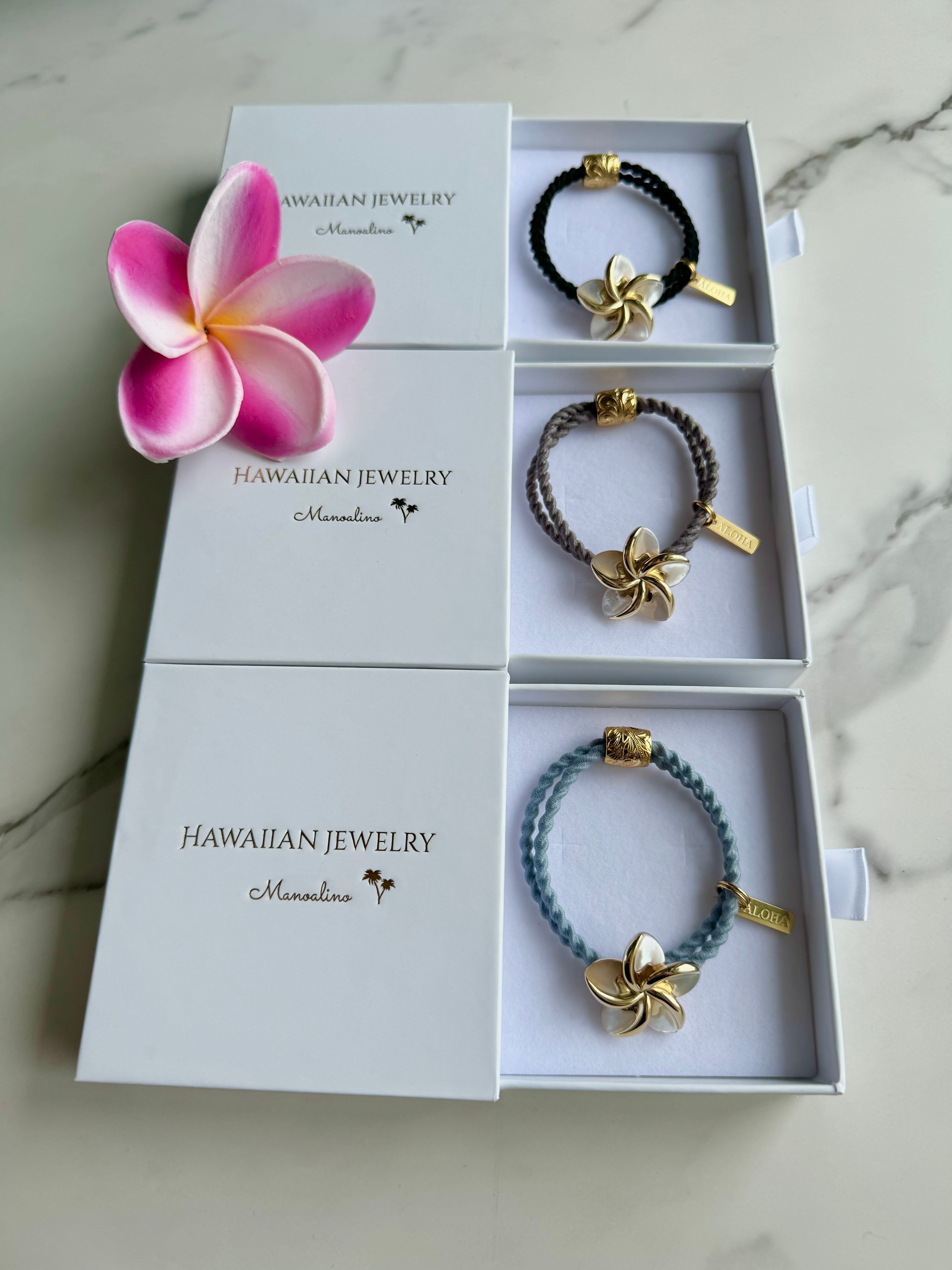 3color】Plumeria Shell hair accessory Hawaiian jewelry(ハワイアン