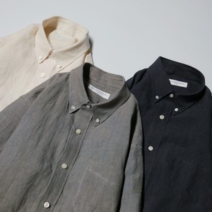 ( SUMI-BLACK ) CHIEF OFFICER LINEN SHIRTS