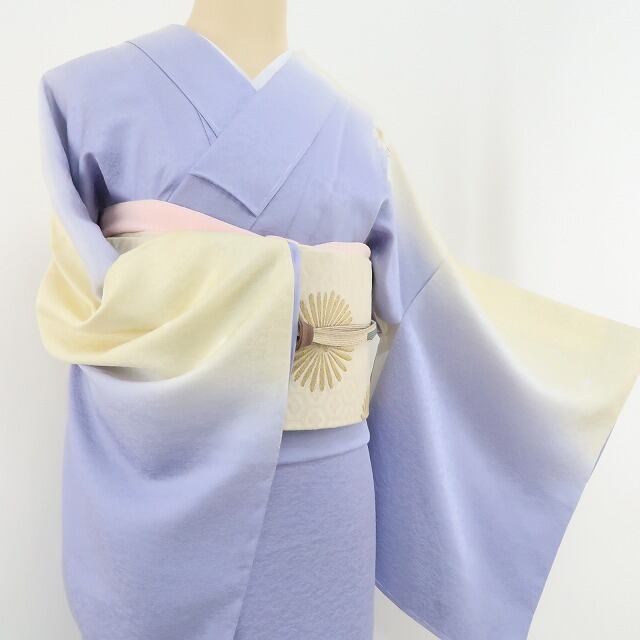 新品 友禅作家 千地泰弘 落款 桜 着物“季節は巡りて想いは募るお洒落