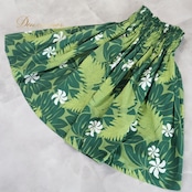 フラダンス 衣装 パウスカート グリーン系 モンステラ柄 ティアレ柄 ハワイアンプリント アロハ レッスン 練習 フラ ダンス ホワイト系 緑 黄緑 白 華やか 鮮やか かわいい おしゃれ シングル スカート 大人っぽい フラダンス衣装 ハワイ アロハスカート 華やか グリーン 大人かわいい アロハ柄 フラレッスン