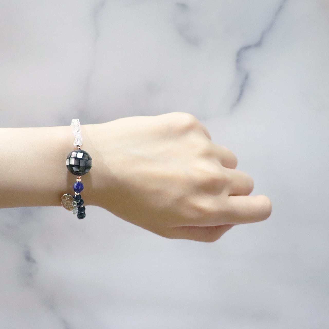 Starry Sky Fragment】ラピスラズリ×プレスシェル×クラック水晶