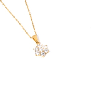 316L Flower Zirconia Necklace