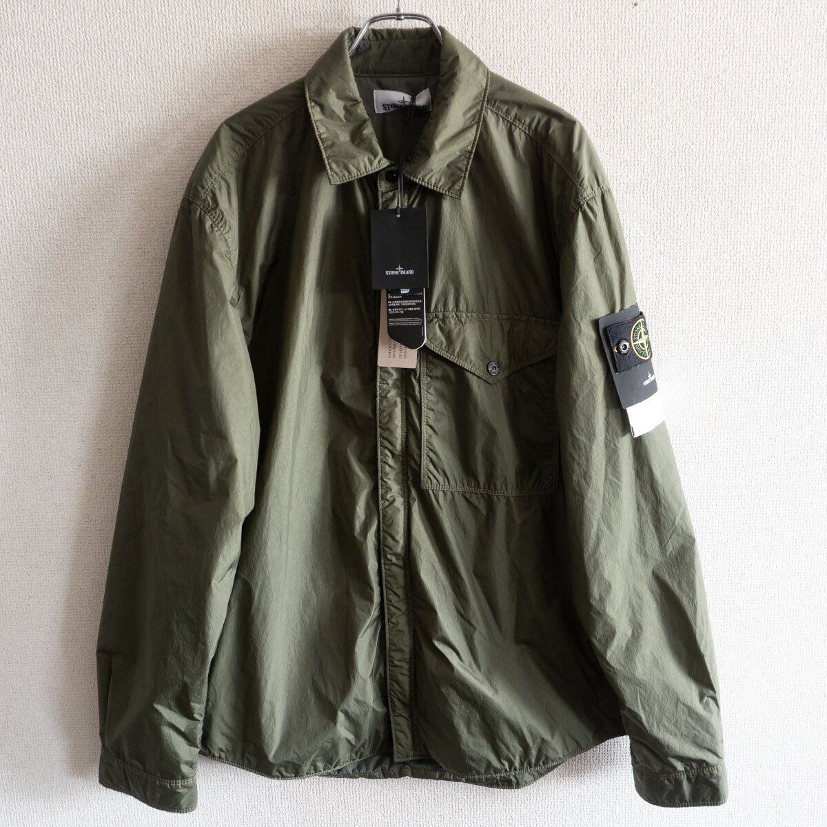 【極美品/24AW】STONE  【WAPPEN PATCH CLINKLE REPS SHIRTS JACKET】L ナイロンジャケット ストーンアイランド 26020177 極美品/24AW】STONE ISLAND 【WAPPEN PATCH CLINKLE REPS SHIRTS