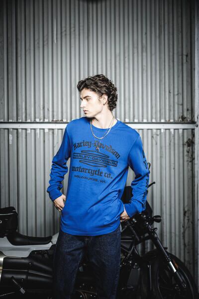 ハーレーダビッドソンオールドイングリッシュスタックドB＆S Tシャツ