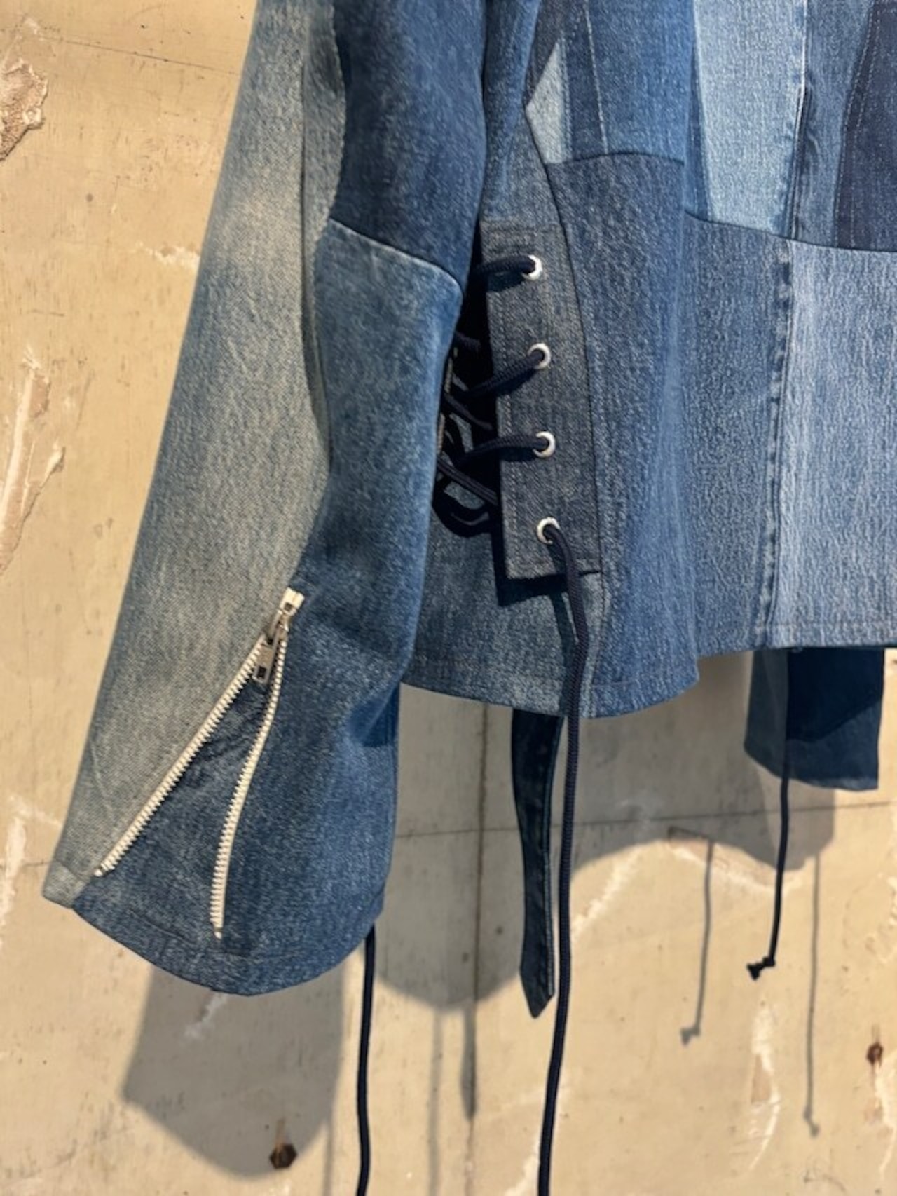 CHILDREN OF THE DISCORDANCE / チルドレンオブザディスコーダンス / DISNYJK-001/VINTAGE DENIM PATCHWORK W RIDERS JACKET / ライダースジャケット - 6